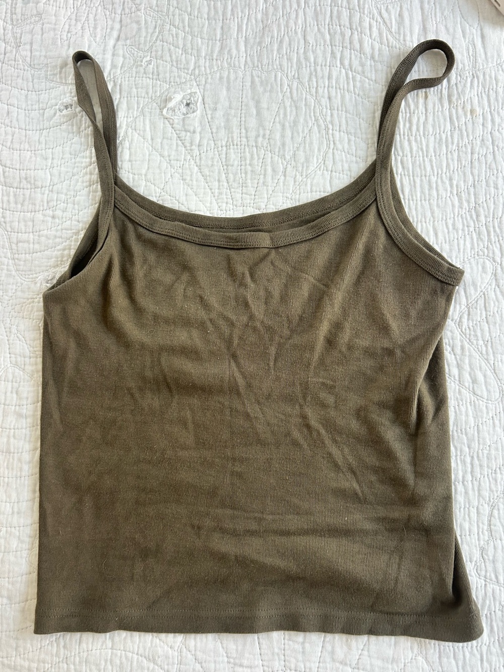 Brandy Olive green tank top